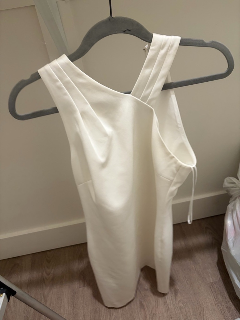 Milly White One-Shoulder Asymmetric Dress